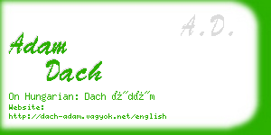 adam dach business card